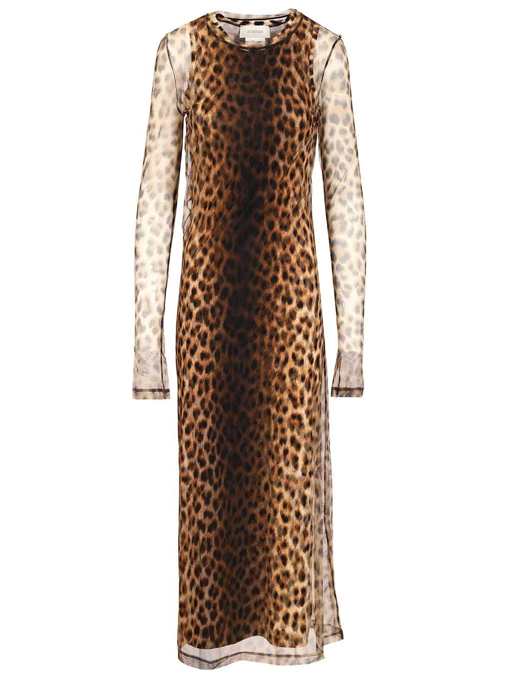Sportmax Women Animal Print Fitted Dress SPORTMAX
