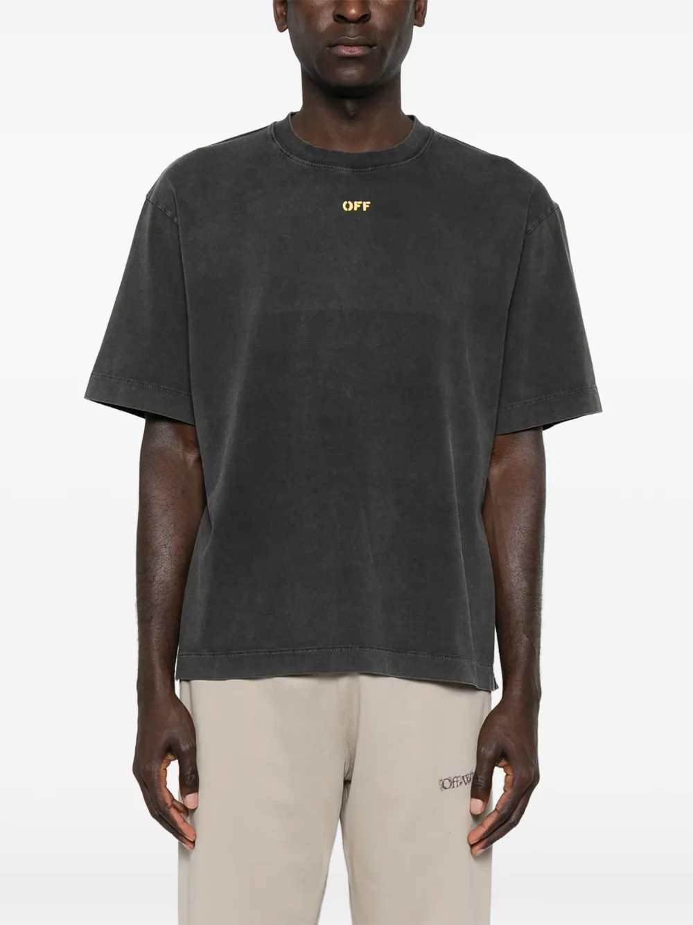 Off White Men Fallen Angel Skate Cotton T-Shirt OFF-WHITE