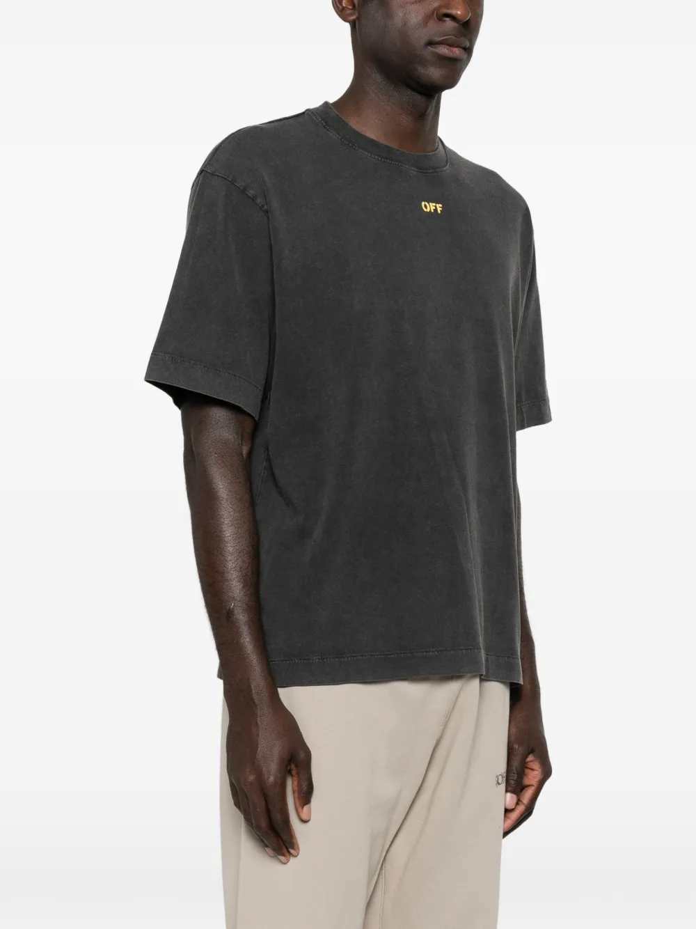 Off White Men Fallen Angel Skate Cotton T-Shirt OFF-WHITE