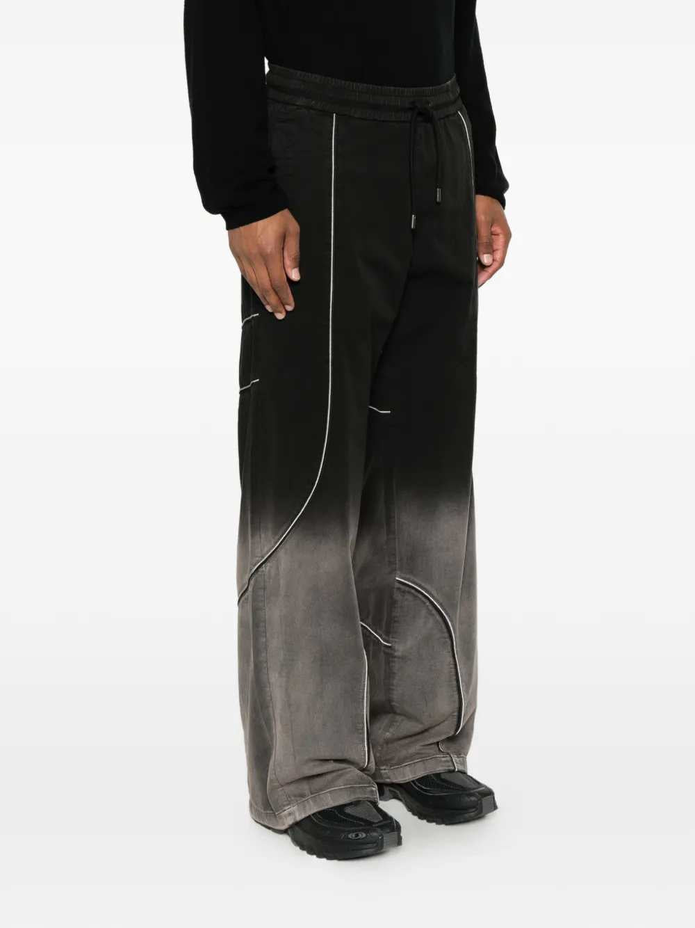 Off White Men Offline Gd Gab Slouchy Trackpants, Black OFF-WHITE