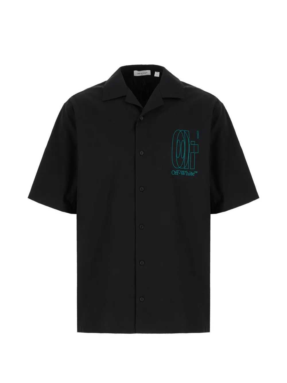 Off White Men Poplin Shirt With Arrow Print OFF-WHITE