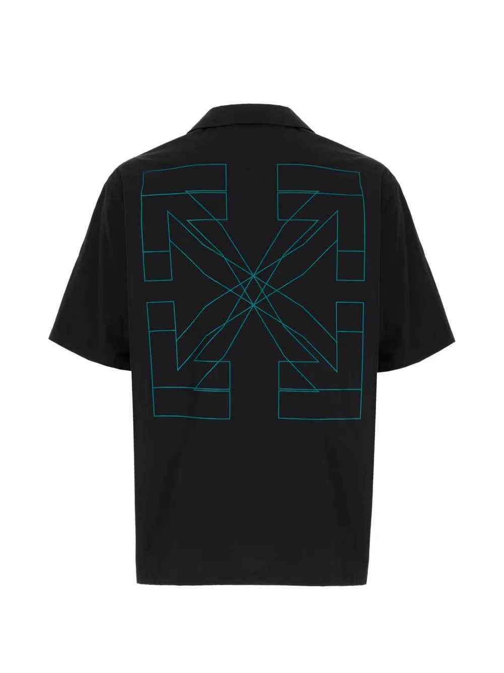 Off White Men Poplin Shirt With Arrow Print OFF-WHITE