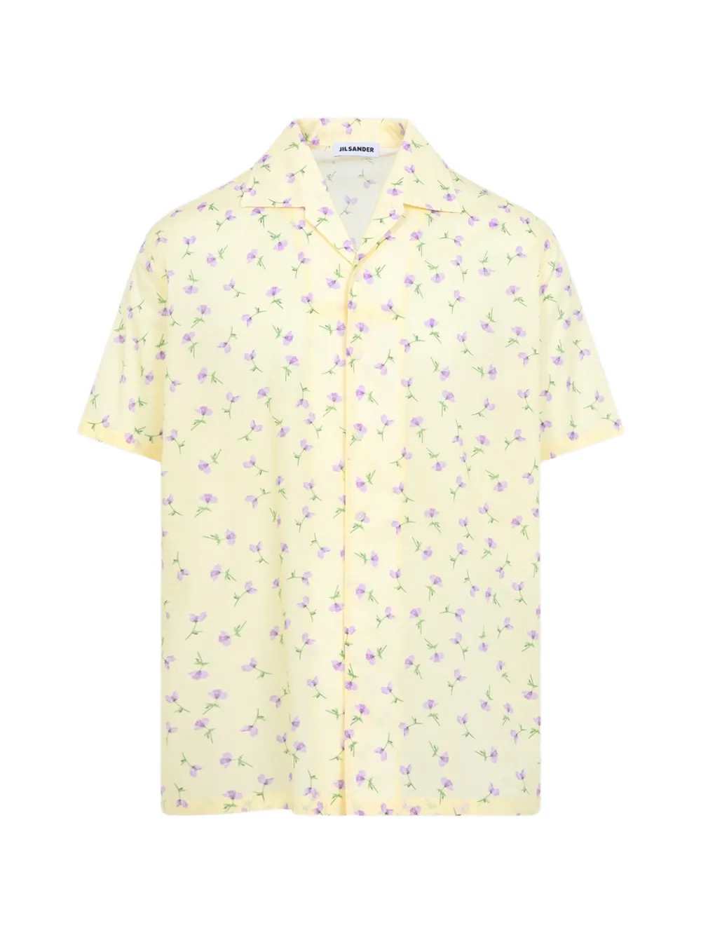 Jil Sander Men Short-Sleeved Shirt With Floral Print JIL SANDER