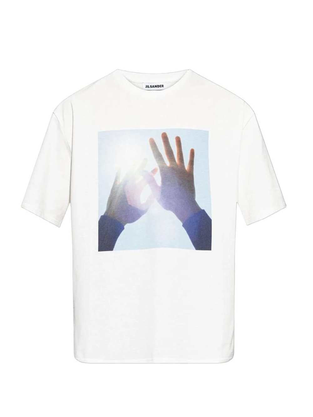 Jil Sander Men Men`S T-Shirt With Jil Sander Hands Print JIL SANDER