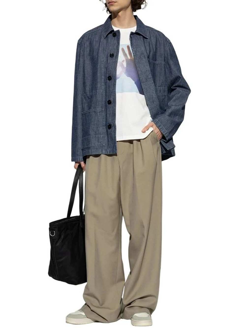 Jil Sander Men Men`S T-Shirt With Jil Sander Hands Print JIL SANDER