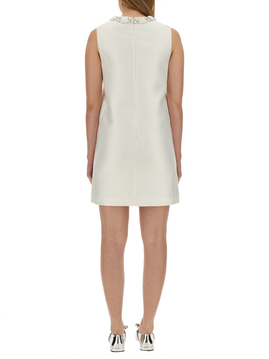 Versace Women Mini Duchesse Dress With Crystals VERSACE