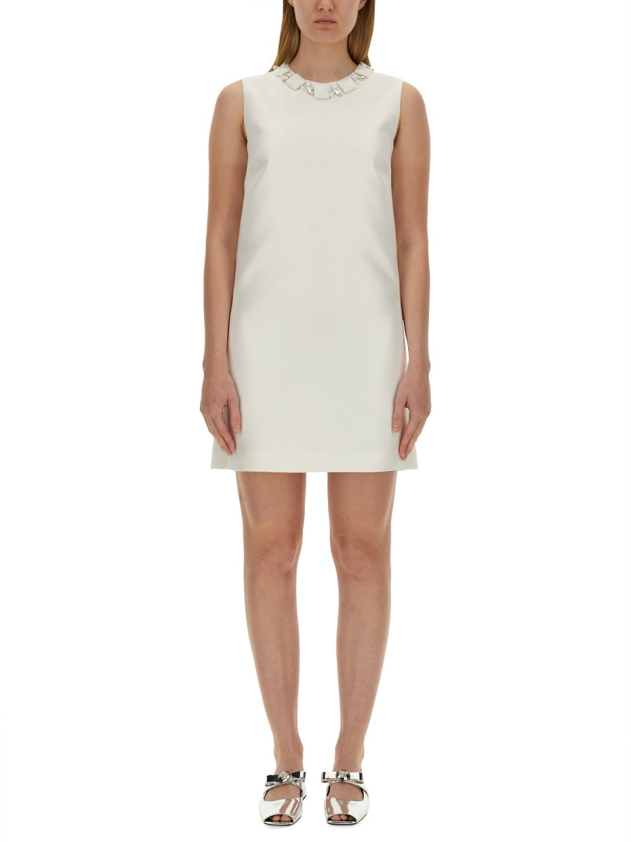Versace Women Mini Duchesse Dress With Crystals VERSACE