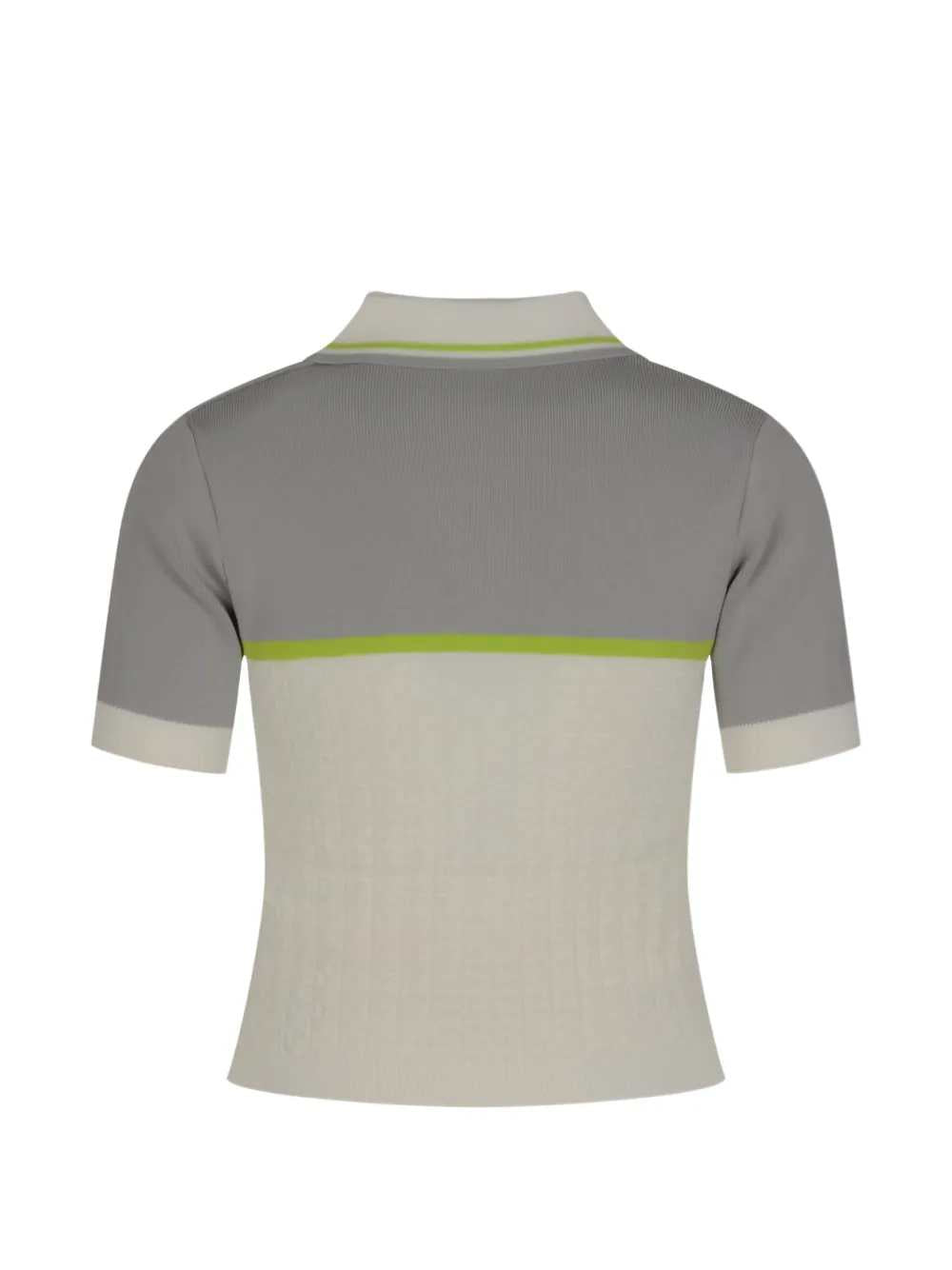 Casablanca Women Striped Zip-Up Polo Shirt CASABLANCA