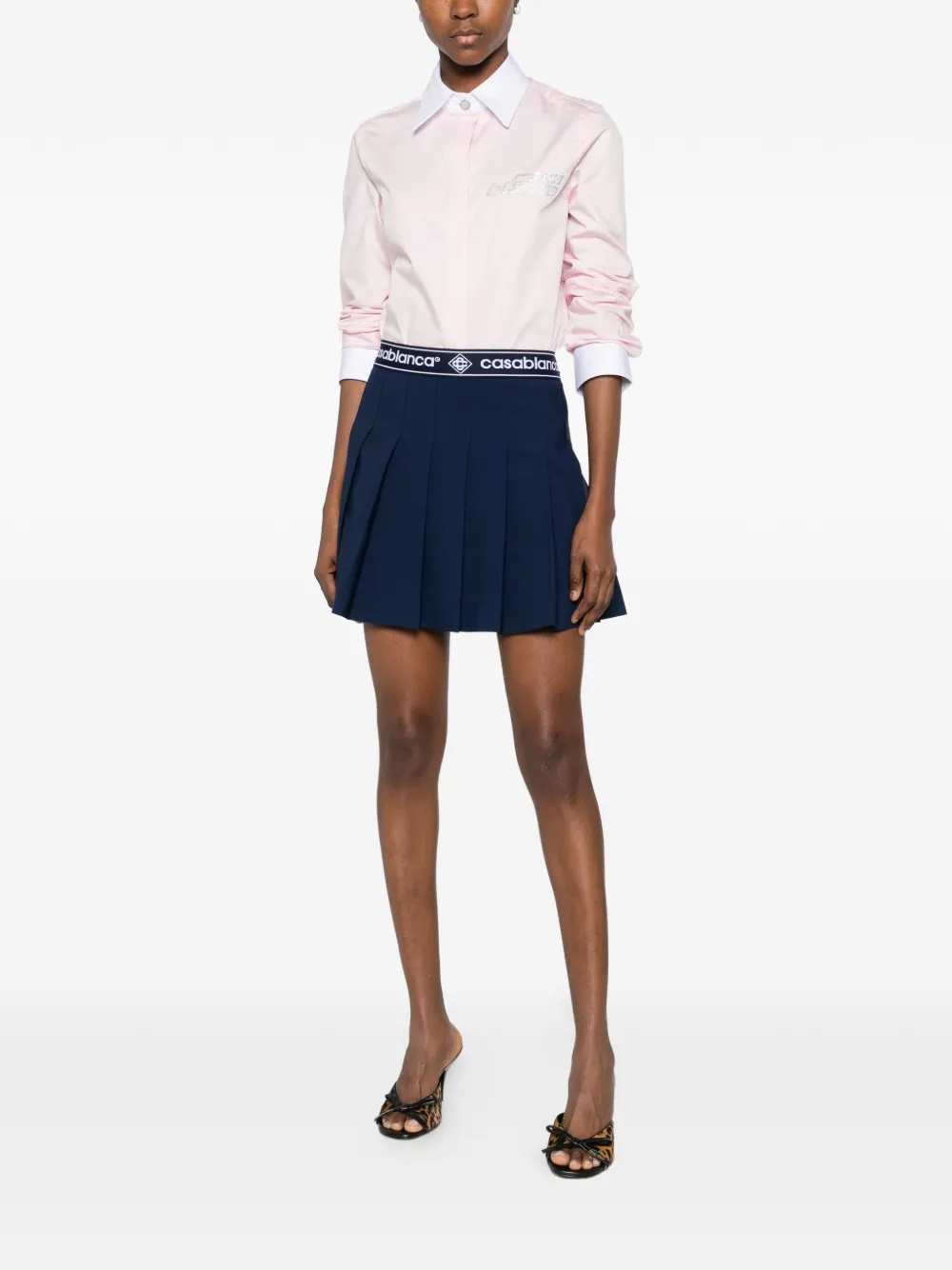 Casablanca Women Mini Skirt With Logo Band CASABLANCA
