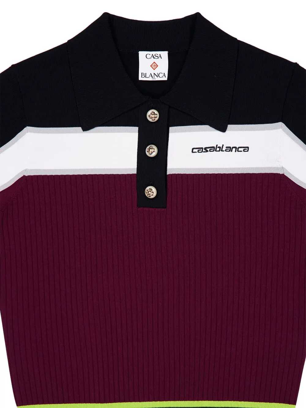 Casablanca Women Polo Shirt With Striped Detail CASABLANCA