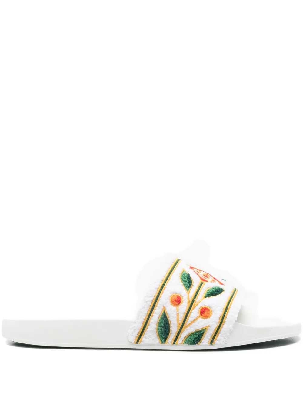 Casablanca Men Embroidered Slide Sandals CASABLANCA