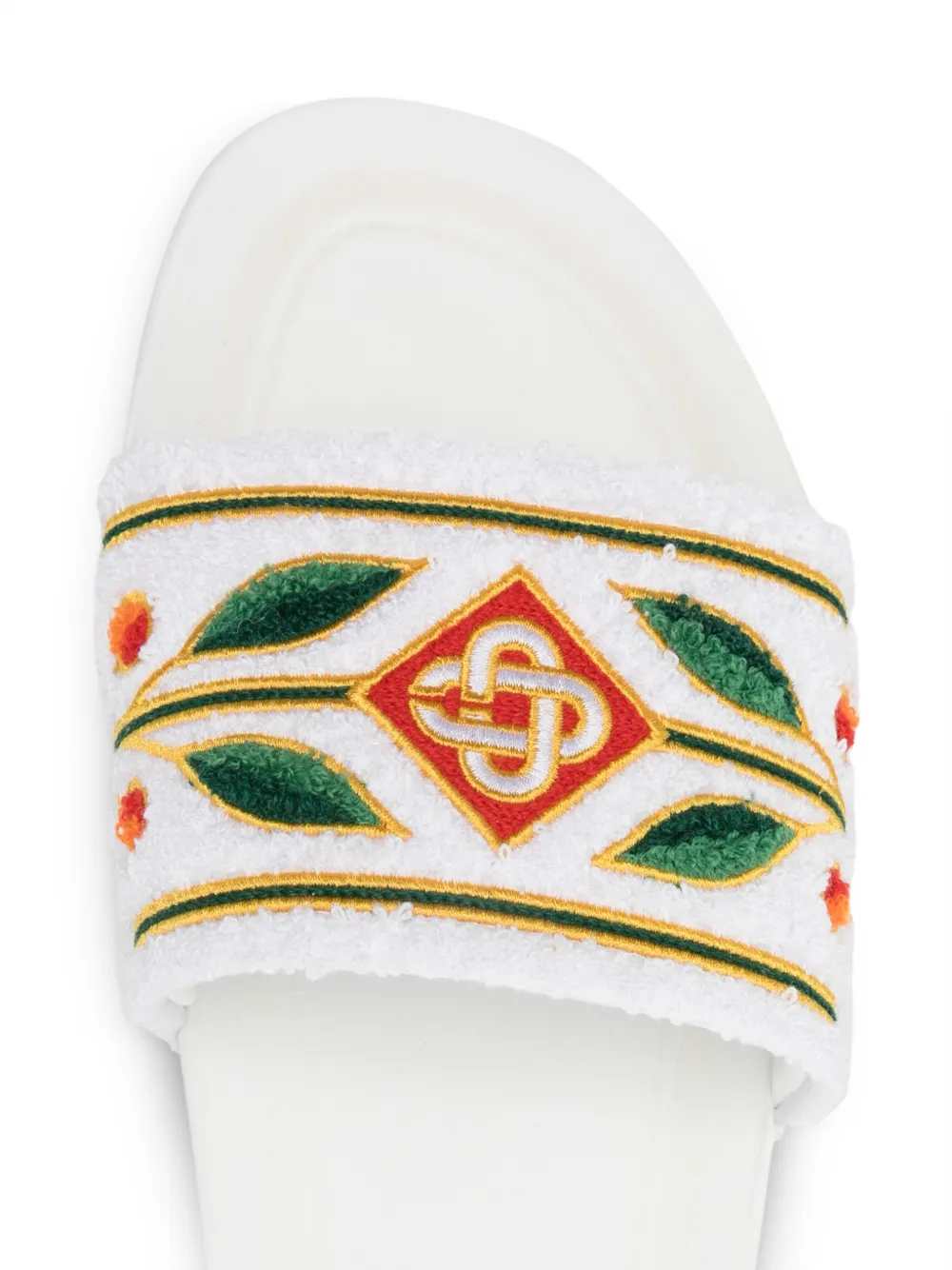 Casablanca Men Embroidered Slide Sandals CASABLANCA