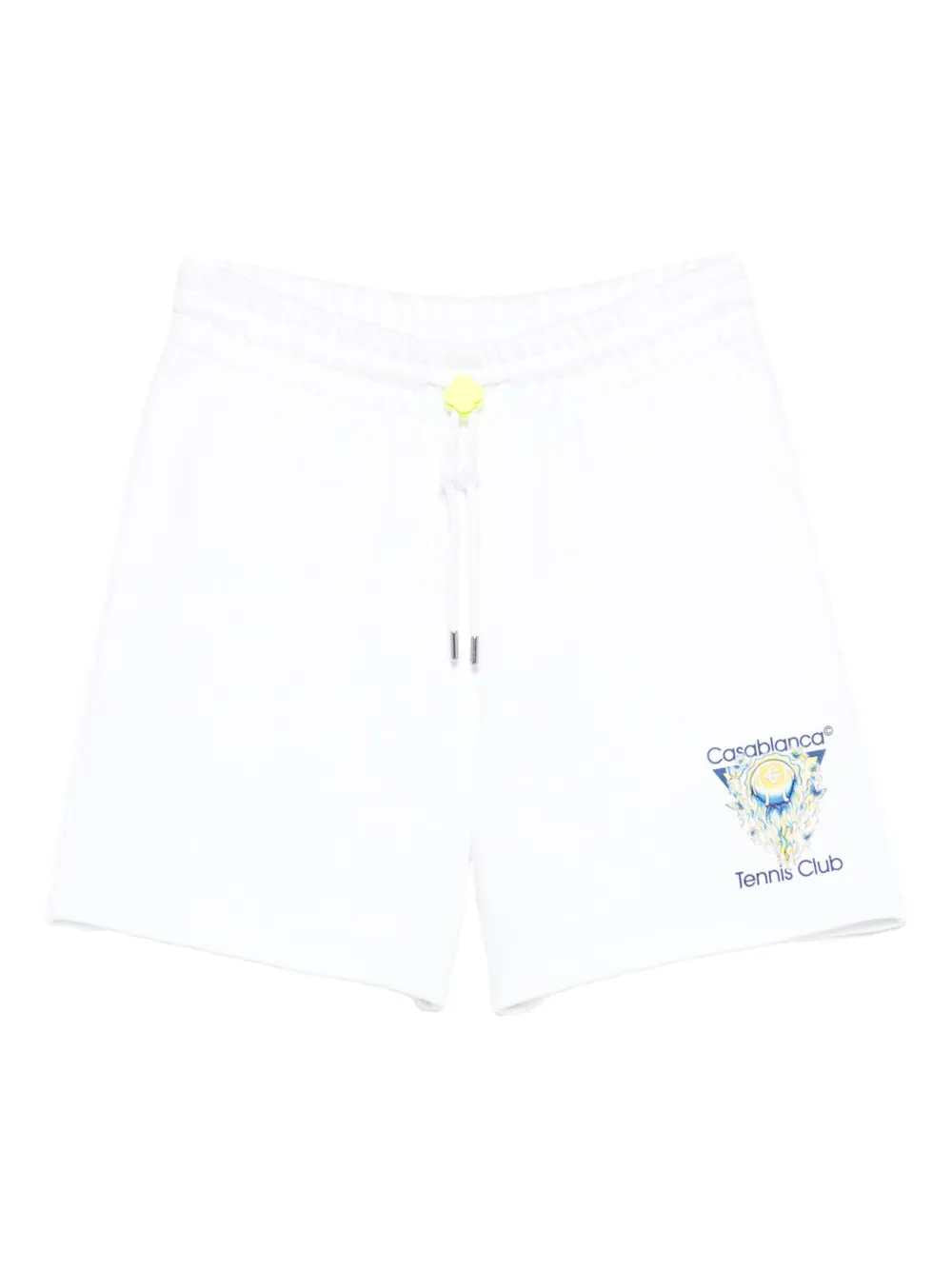 Casablanca Men Men`S White Cotton Loopback Shorts CASABLANCA