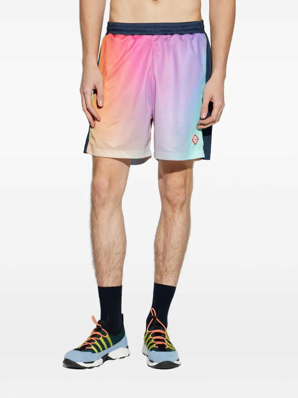 Casablanca Men Shorts With Faded Effect And Logo CASABLANCA