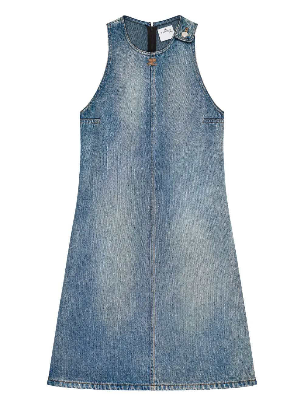 Courreges Women Sleeveless Denim Dress COURREGES
