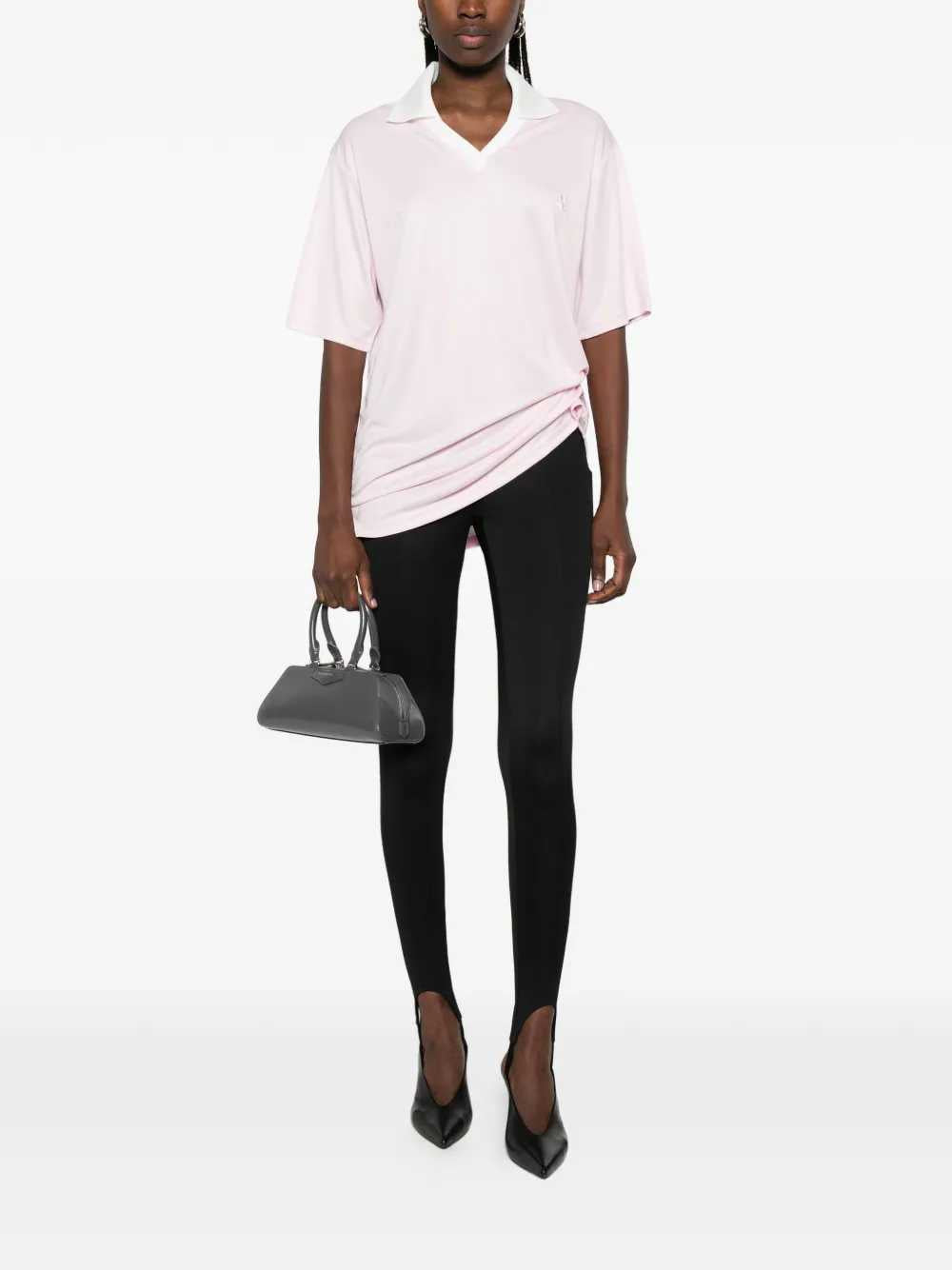 Courreges Women V-Neck T-Shirt With Logo COURREGES
