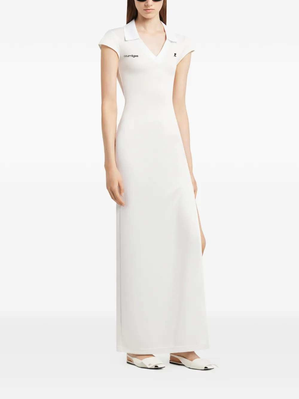 Courreges Women Long Dress With Logo COURREGES