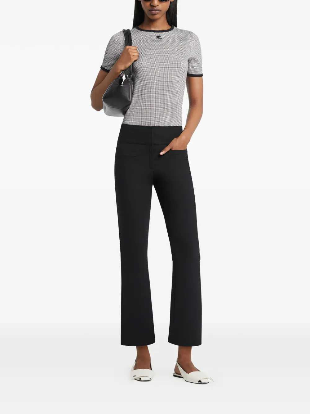 Courreges Women Houndstooth T-Shirt COURREGES