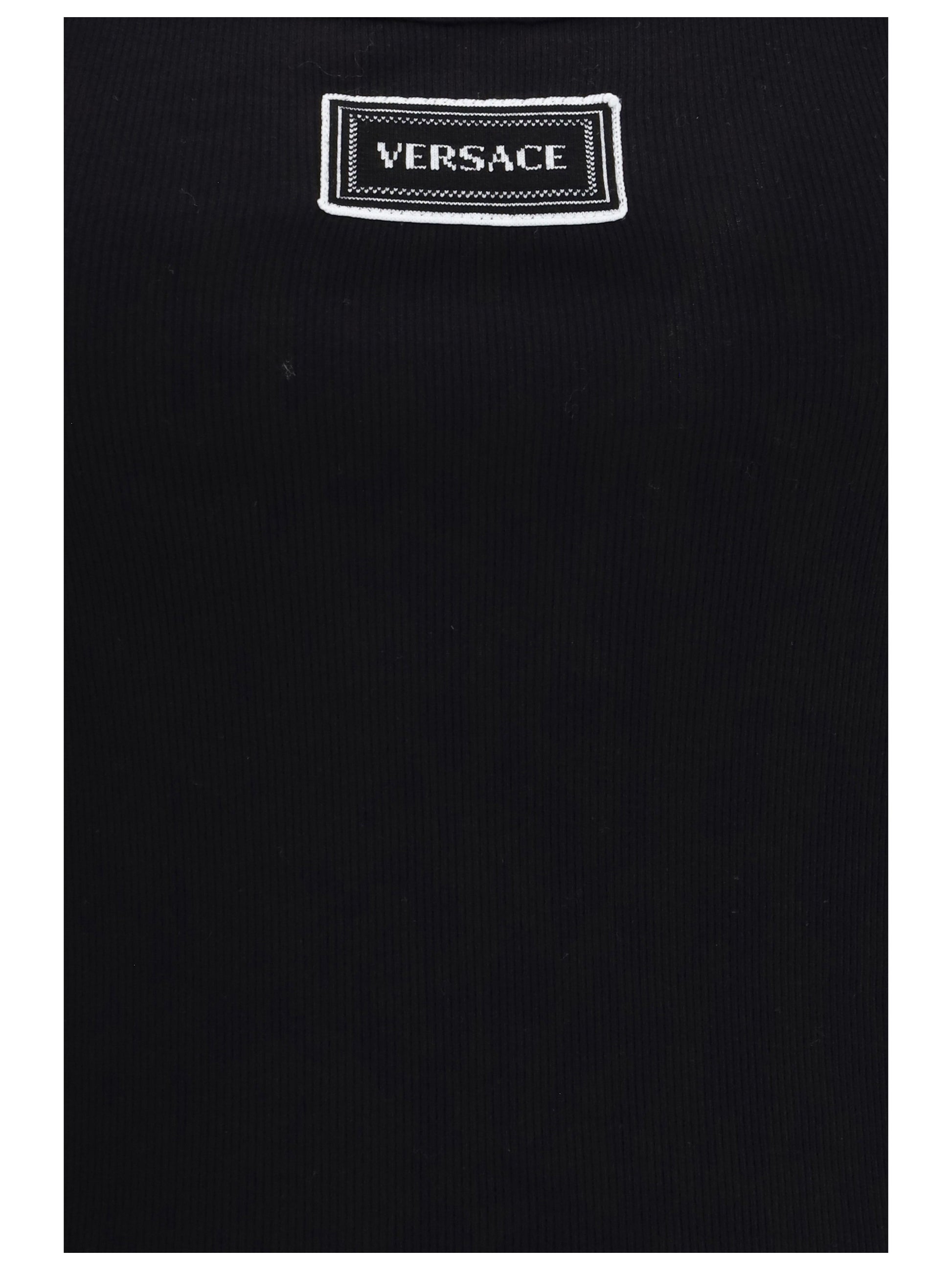 Versace Women Tank Top In Cotton Rib Stretch VERSACE