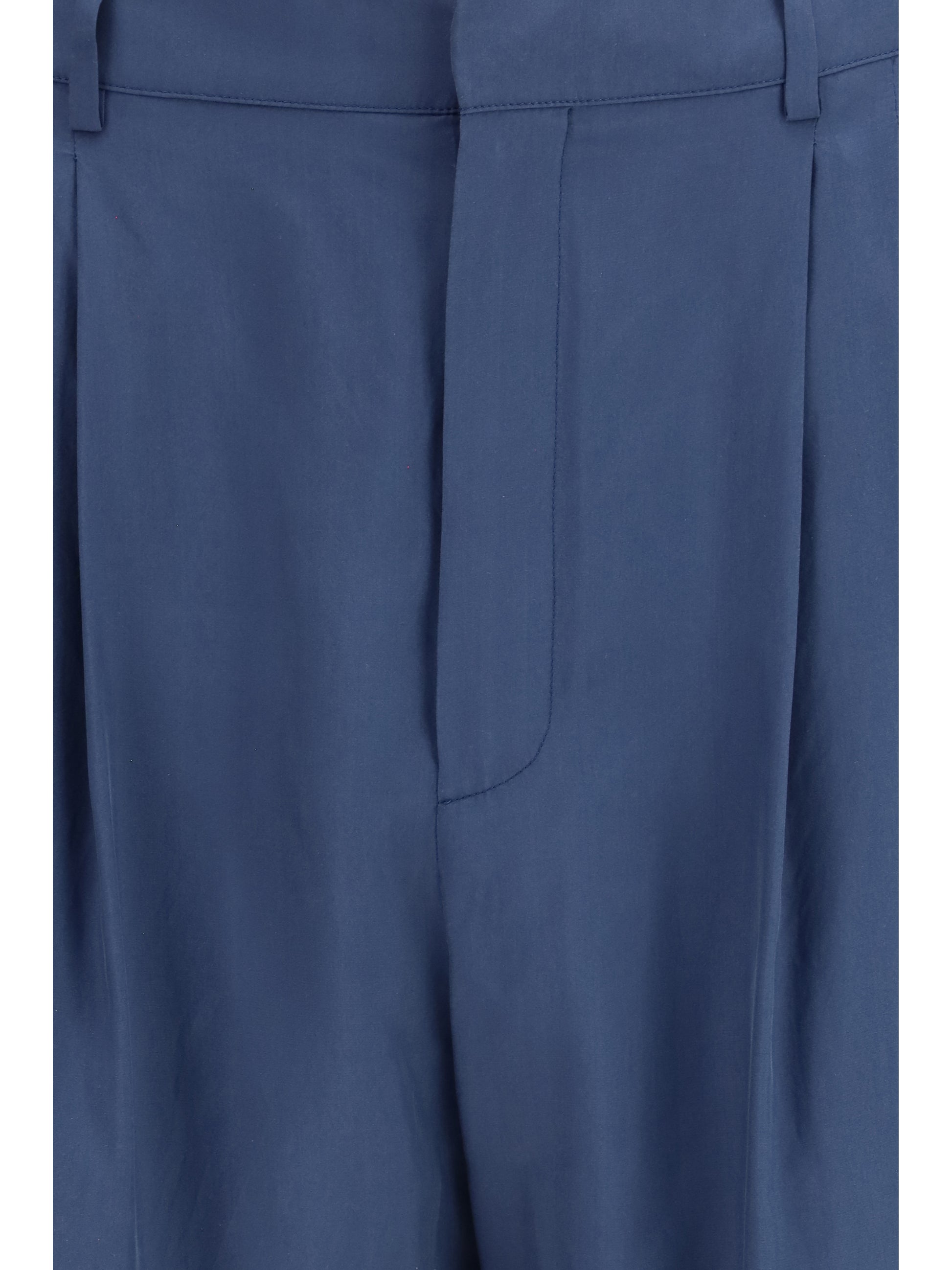 Saint Laurent Men Tailored Pants With Habutai Silk Belt SAINT LAURENT