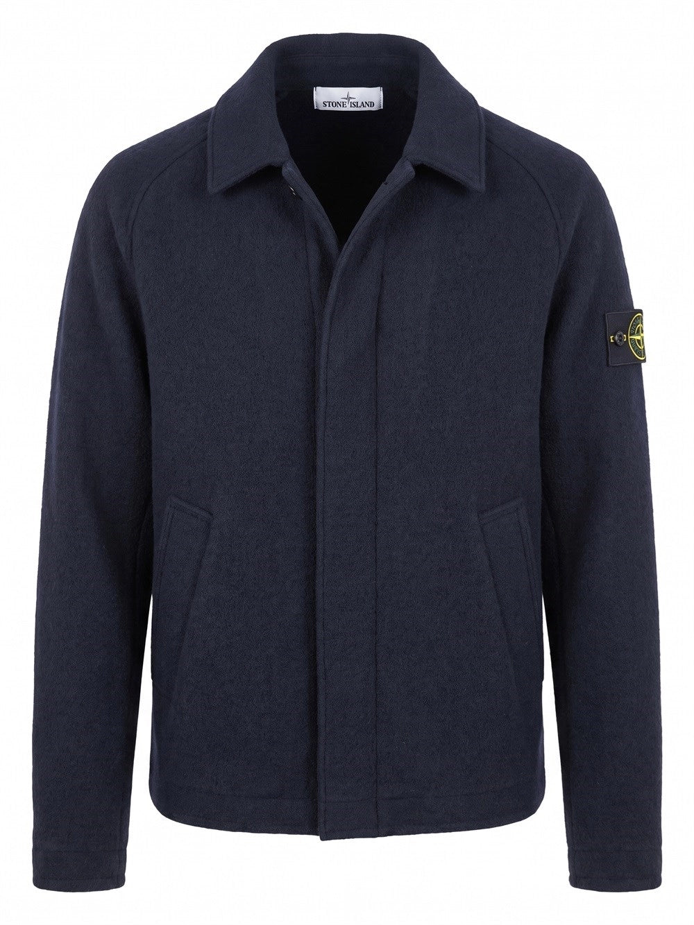 Stone Island Men Felted Rws Wool Cardigan STONE ISLAND