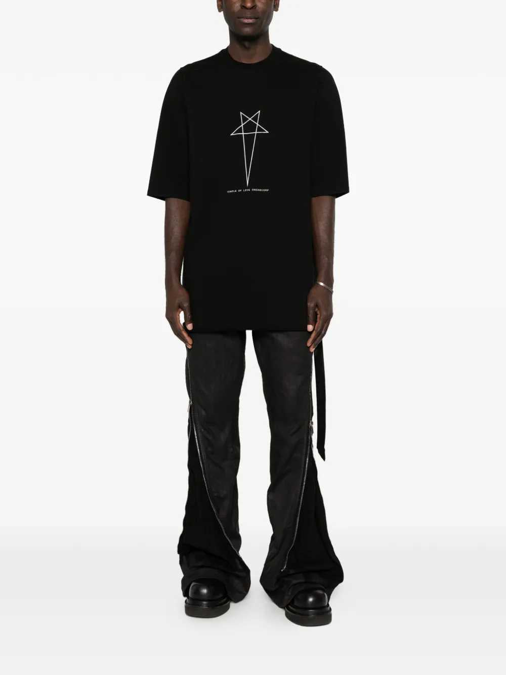 Rick Owens Drkshdw Men Star-Print Crew-Neck T-Shirt RICK OWENS