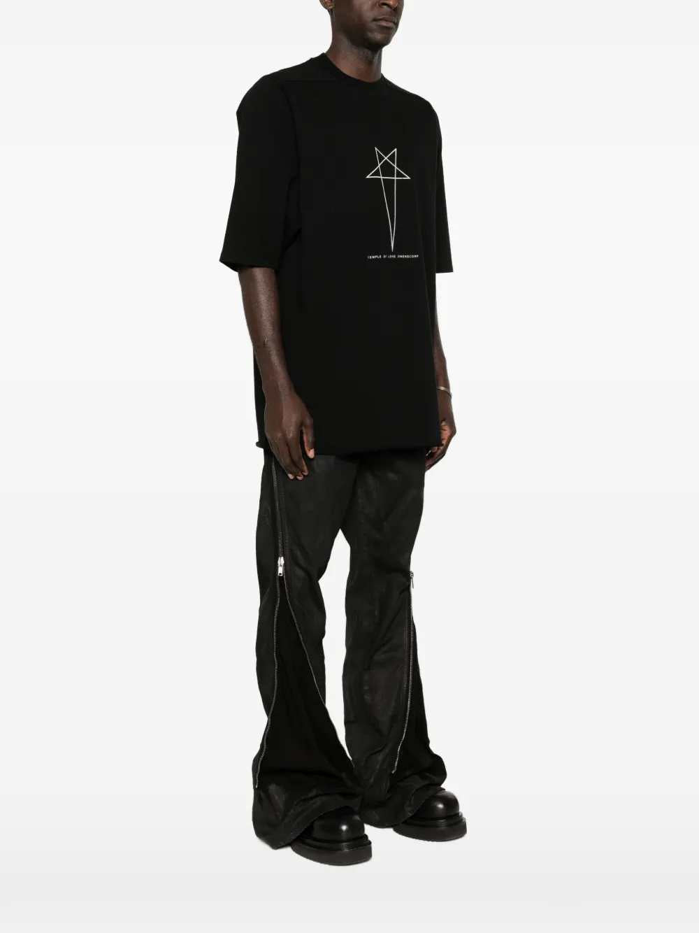 Rick Owens Drkshdw Men Star-Print Crew-Neck T-Shirt RICK OWENS