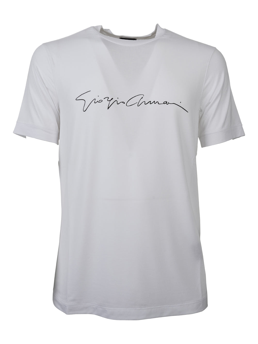 Giorgio Armani Men Asv Stretch-Viscose T-Shirt With Signature Logo GIORGIO ARMANI