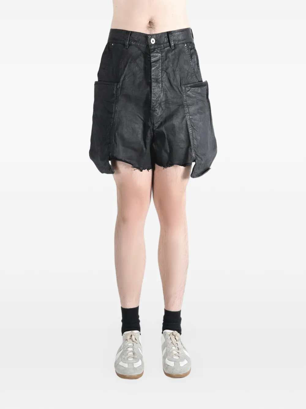 Rick Owens Drkshdw Men Cargo Shorts With Frayed Hem RICK OWENS