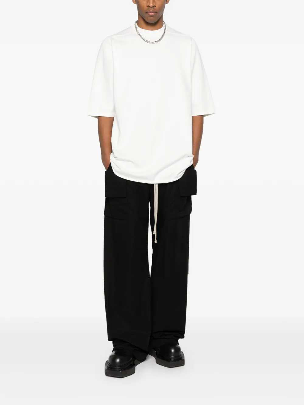 Rick Owens Drkshdw Men Cotton Drawstring Trousers RICK OWENS