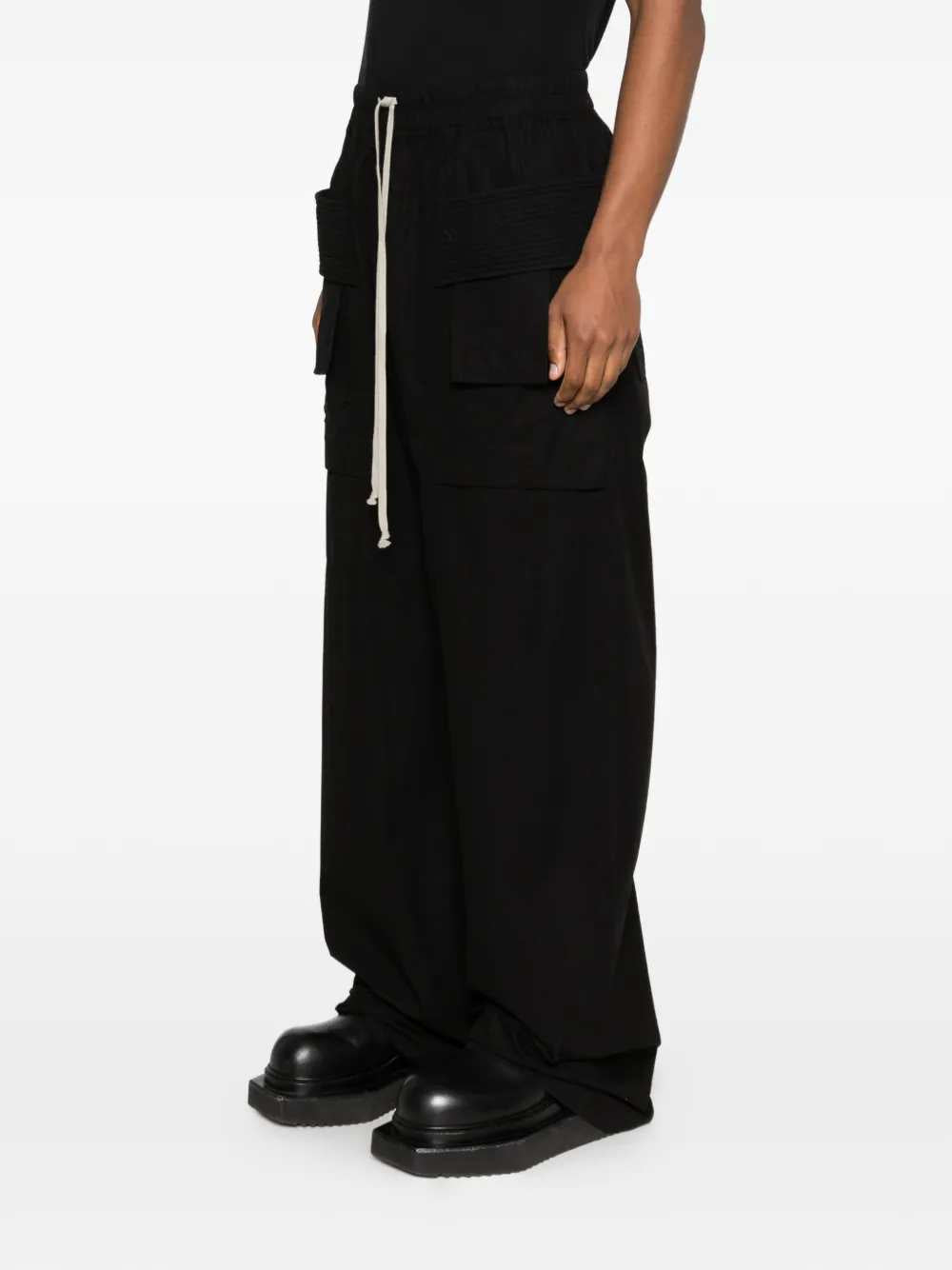 Rick Owens Drkshdw Men Cotton Drawstring Trousers RICK OWENS