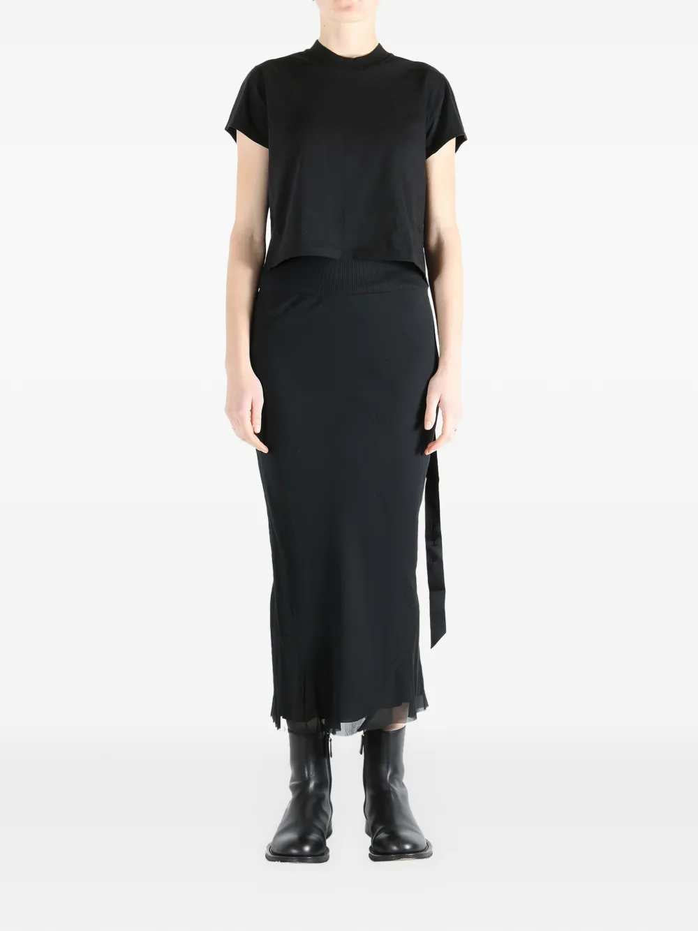 Rick Owens Drkshdw Women Ribbed Neckline T-Shirt RICK OWENS