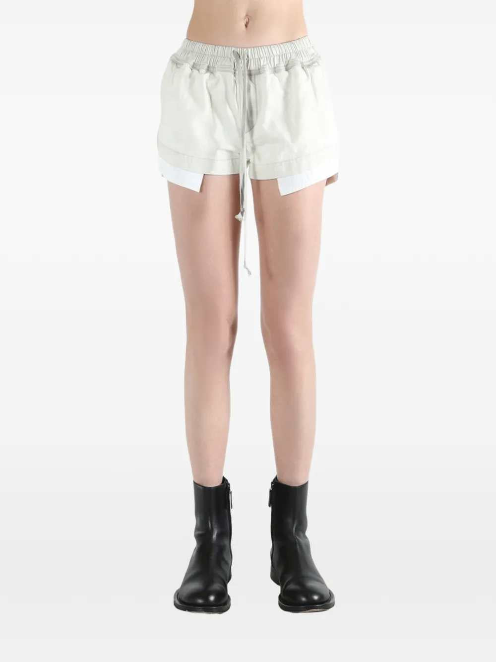 Rick Owens Drkshdw Women Mist-Colored Drawstring Shorts RICK OWENS