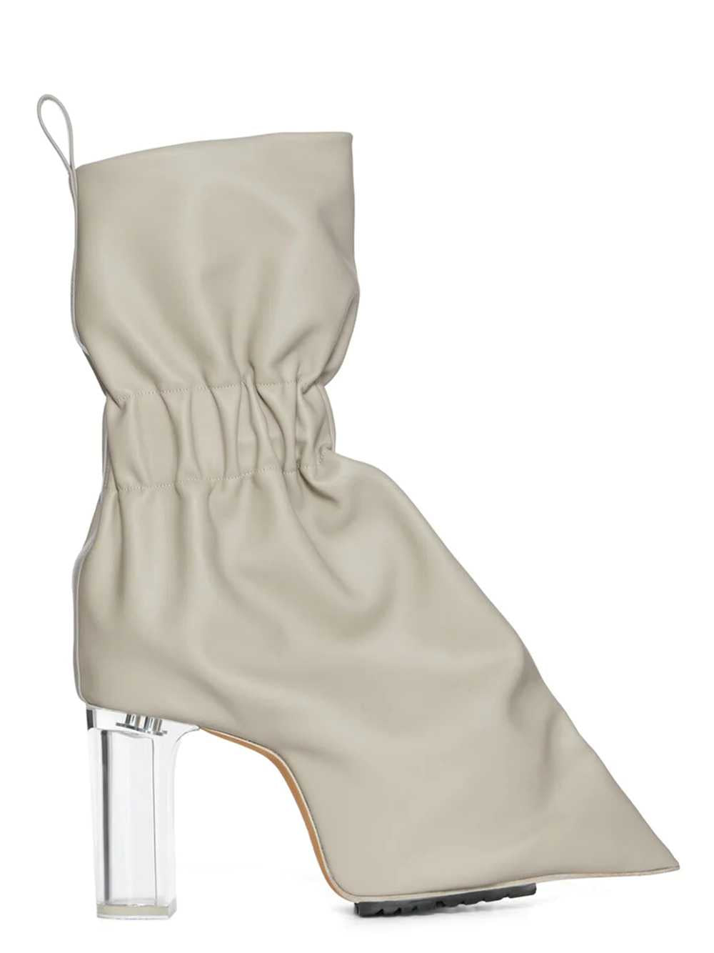 Rick Owens Women Ss26 Rick Owens Cuffed Boots With Pearl/Transparent Grained Calfskin Case RICK OWENS