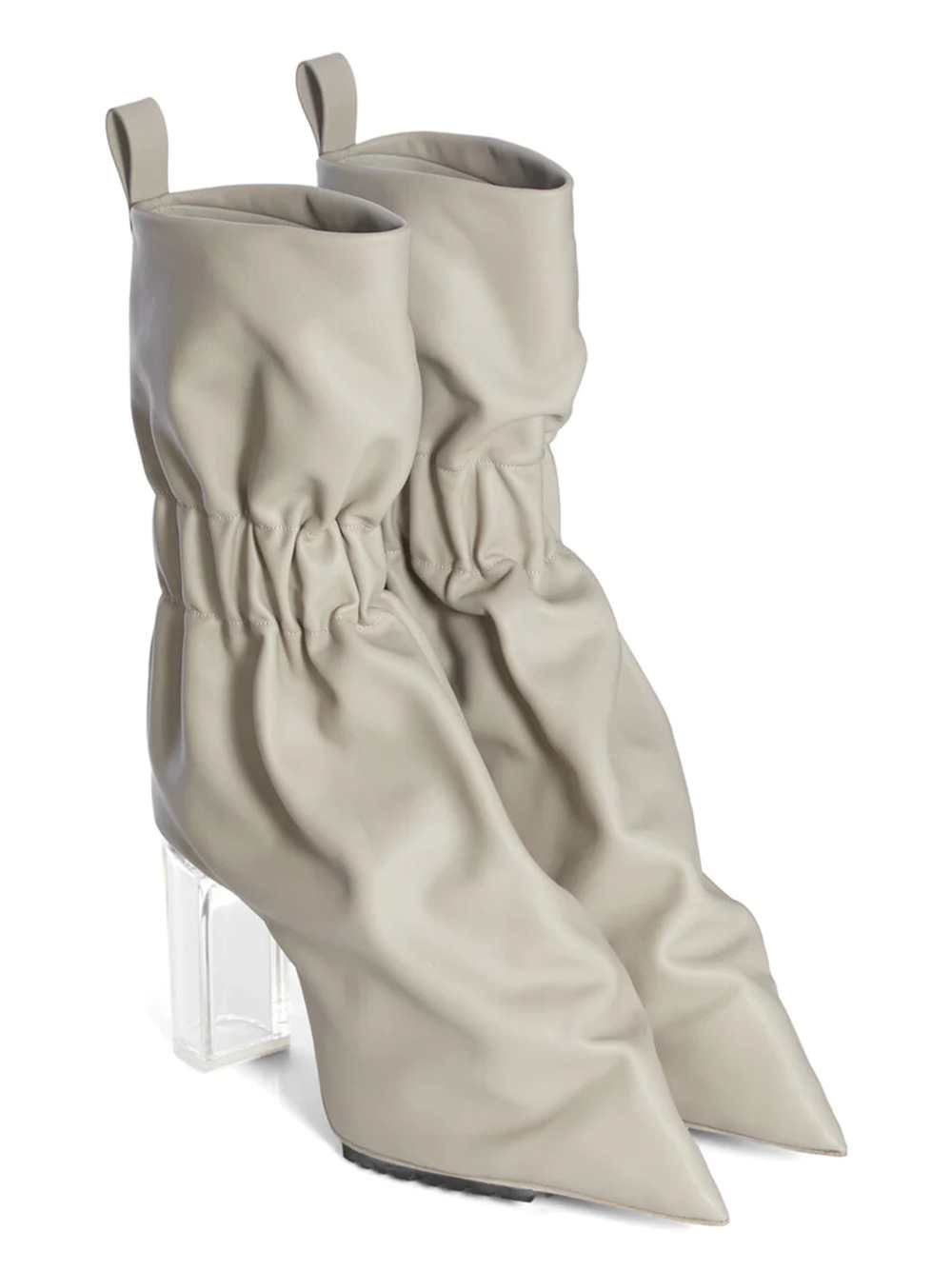 Rick Owens Women Ss26 Rick Owens Cuffed Boots With Pearl/Transparent Grained Calfskin Case RICK OWENS