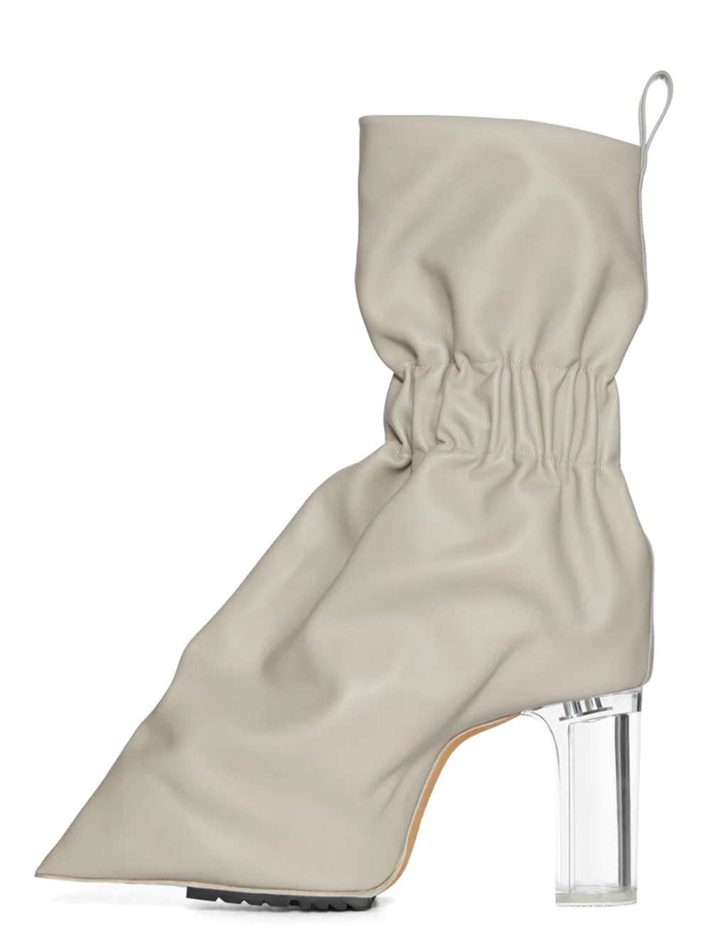Rick Owens Women Ss26 Rick Owens Cuffed Boots With Pearl/Transparent Grained Calfskin Case RICK OWENS