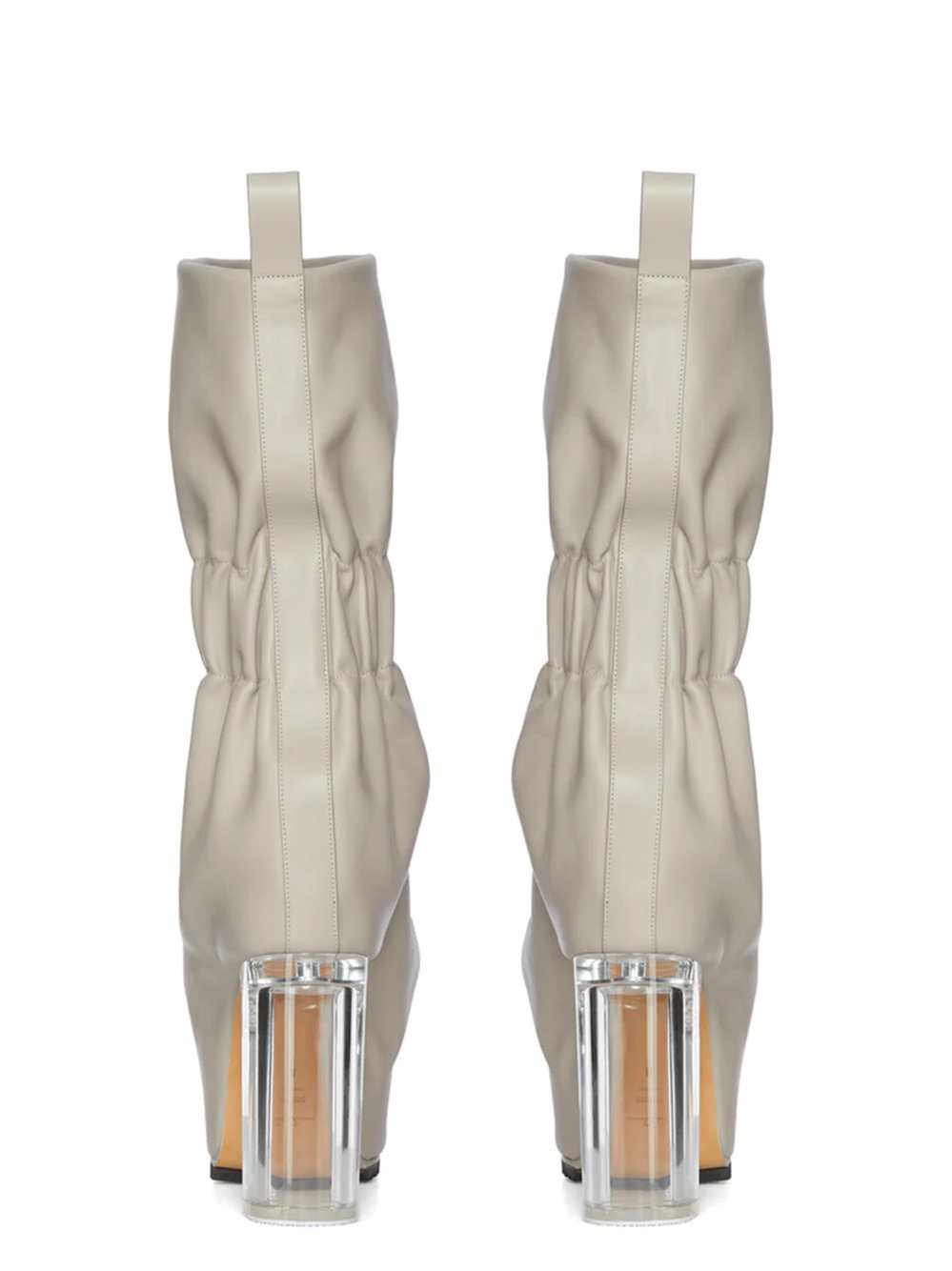 Rick Owens Women Ss26 Rick Owens Cuffed Boots With Pearl/Transparent Grained Calfskin Case RICK OWENS