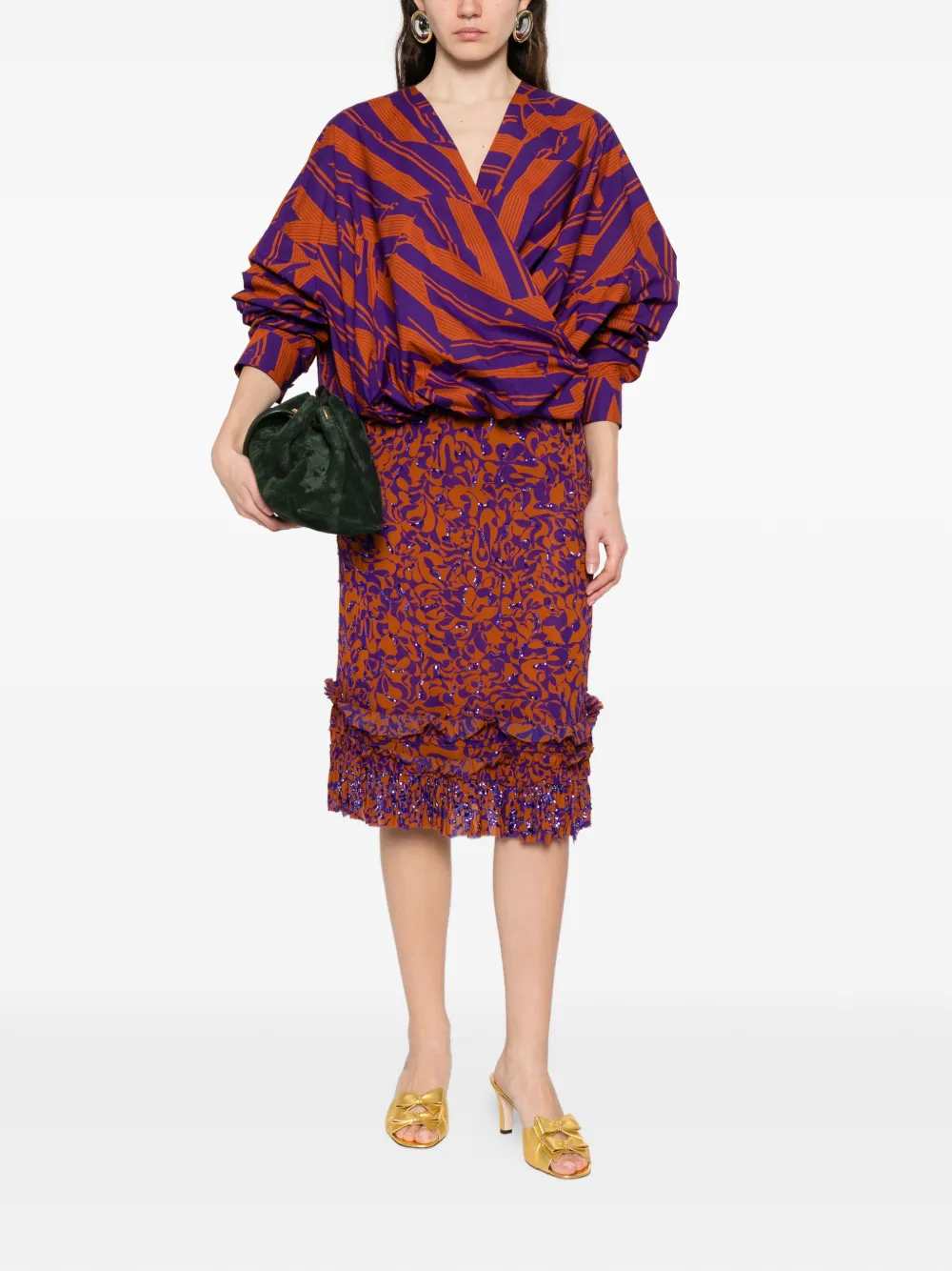 Dries Van Noten Women Skirt 00330-Scotts Emb 3006 W.W. Skirt DRIES VAN NOTEN
