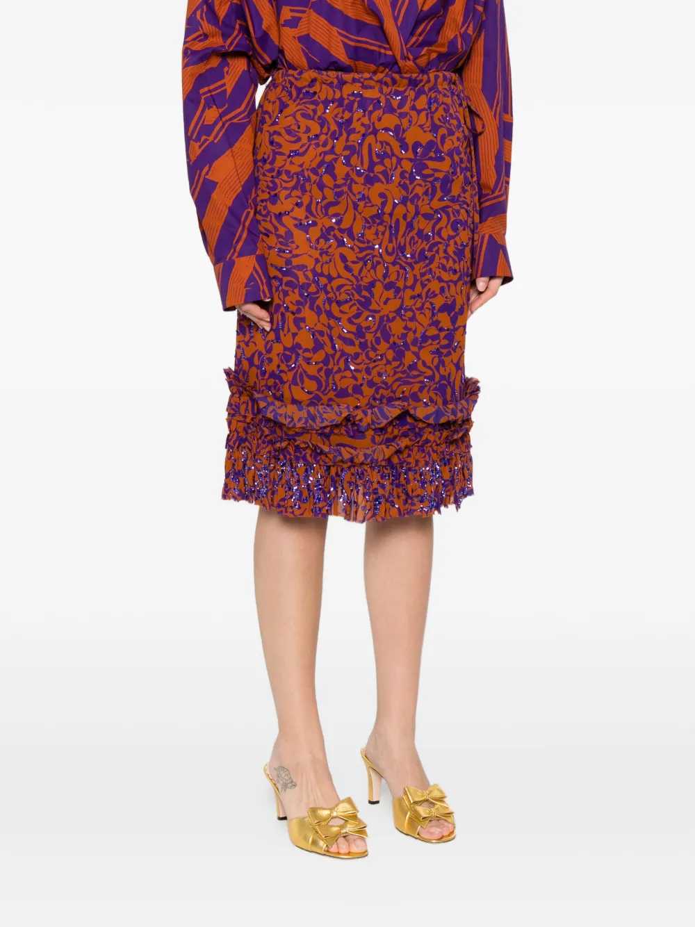 Dries Van Noten Women Skirt 00330-Scotts Emb 3006 W.W. Skirt DRIES VAN NOTEN