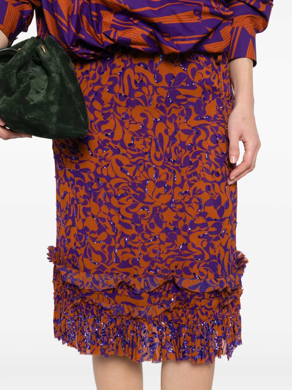 Dries Van Noten Women Skirt 00330-Scotts Emb 3006 W.W. Skirt DRIES VAN NOTEN