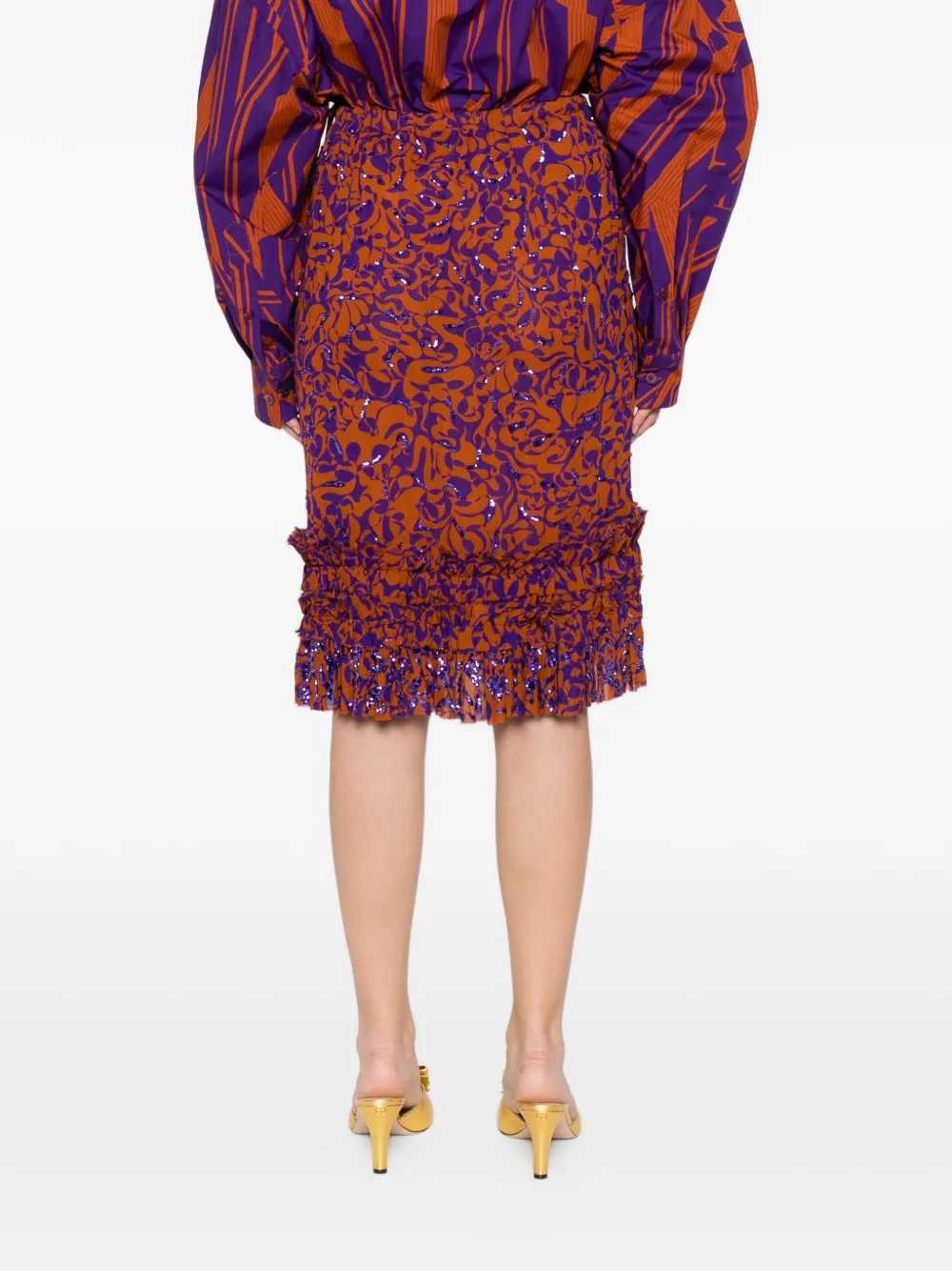 Dries Van Noten Women Skirt 00330-Scotts Emb 3006 W.W. Skirt DRIES VAN NOTEN