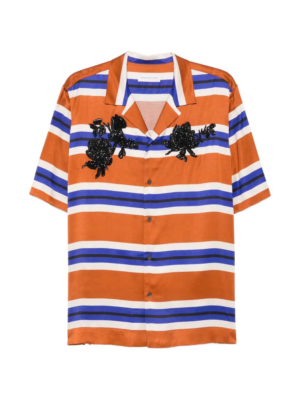 Dries Van Noten Men Striped Shirt Decorated With Beads DRIES VAN NOTEN