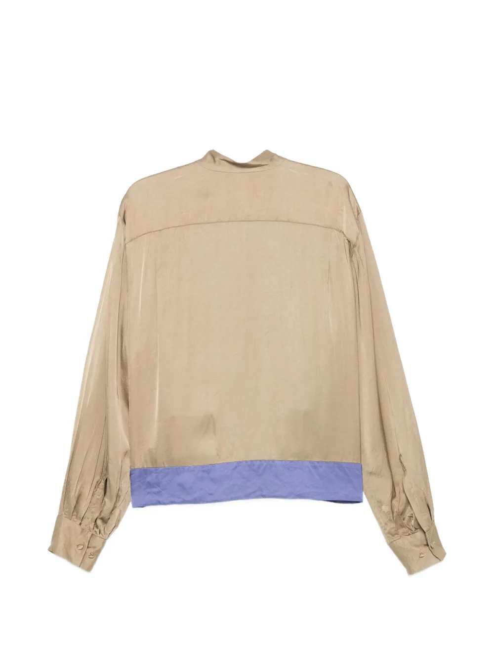 Dries Van Noten Men Horizontally Striped Shirt With Band Collar DRIES VAN NOTEN