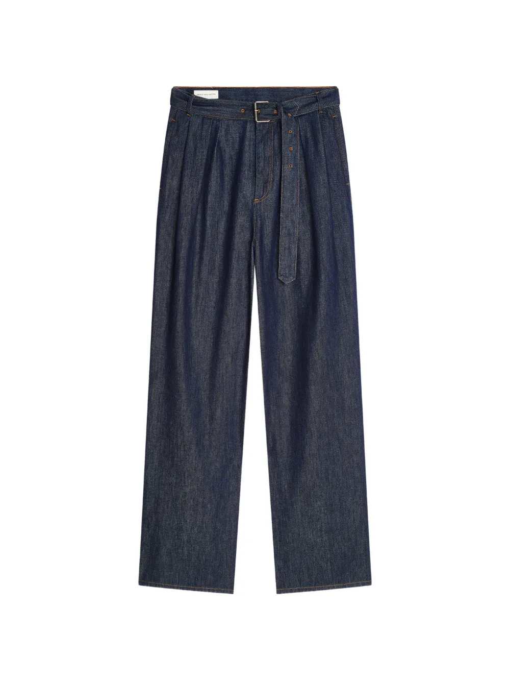 Dries Van Noten Men Wide-Leg Jeans With Belt DRIES VAN NOTEN