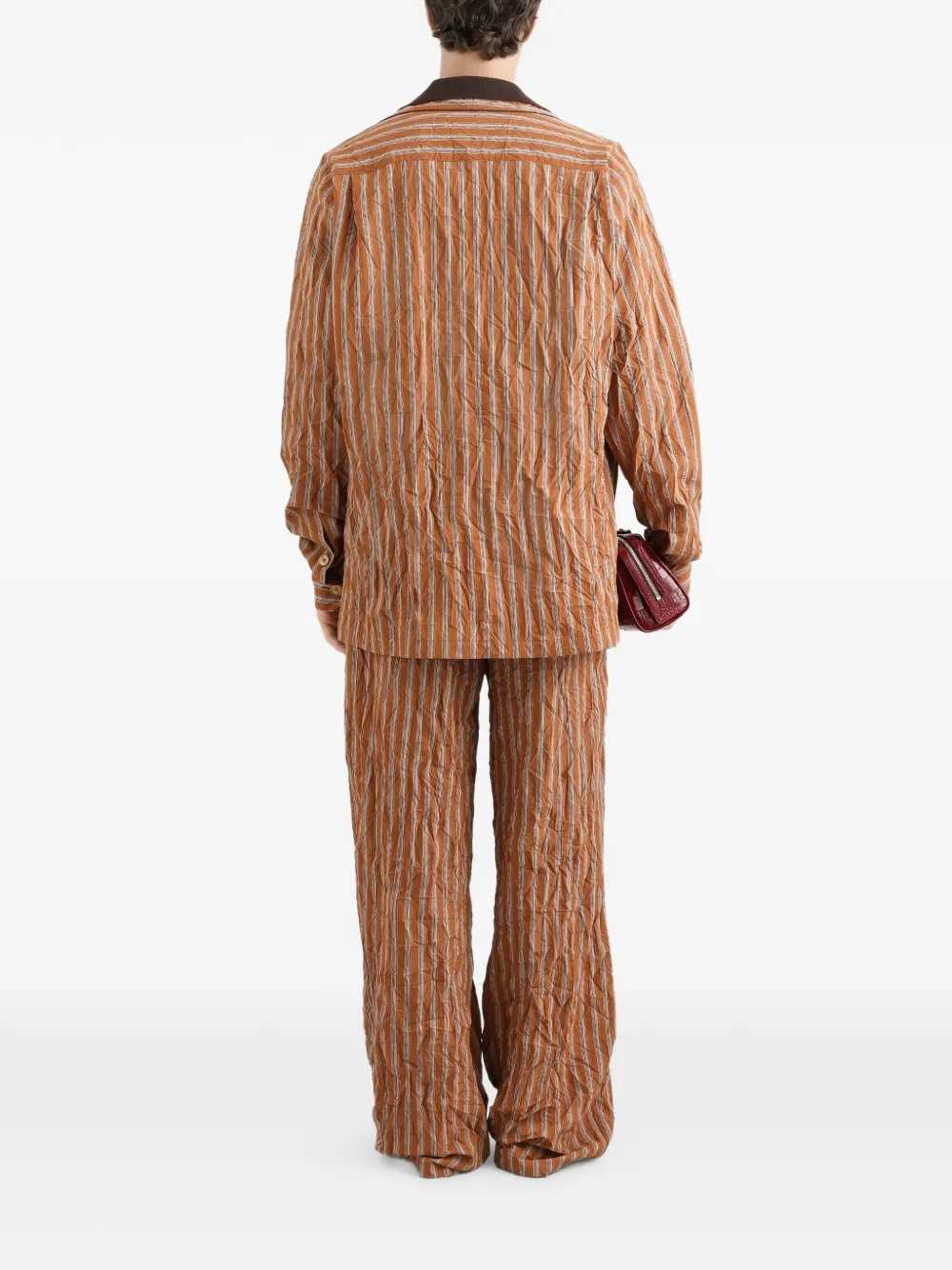 Dolce & Gabbana Men Striped Shirt With Applique DOLCE & GABBANA