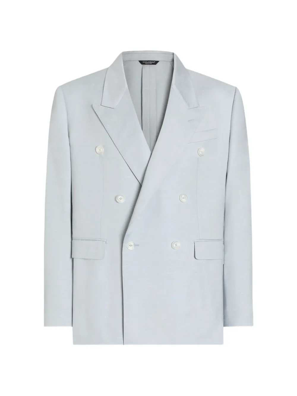 Dolce & Gabbana Men Double-Breasted Viscose Shantung Jacket DOLCE & GABBANA