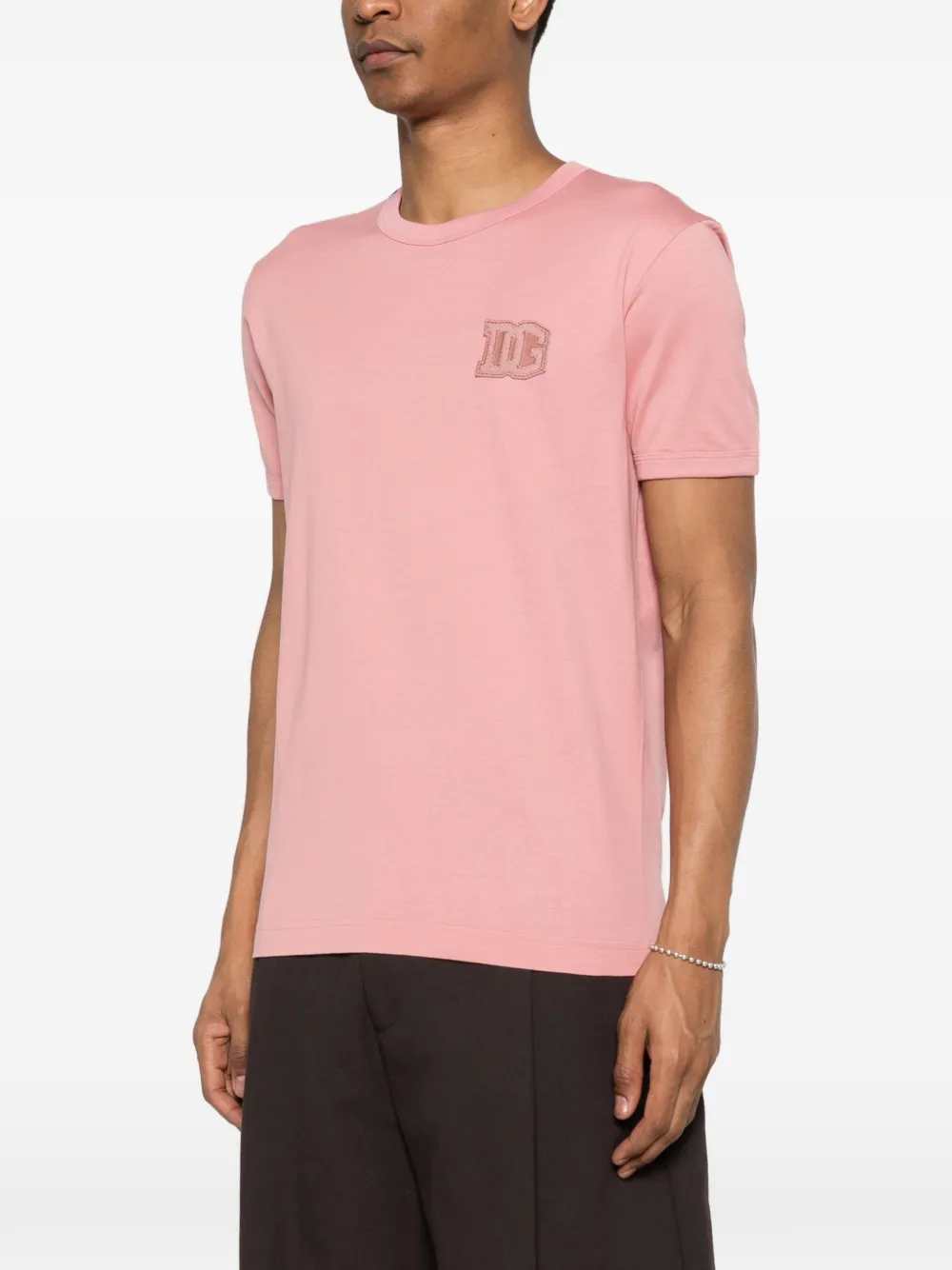 Dolce & Gabbana Men T-Shirt With Logo Patch DOLCE & GABBANA