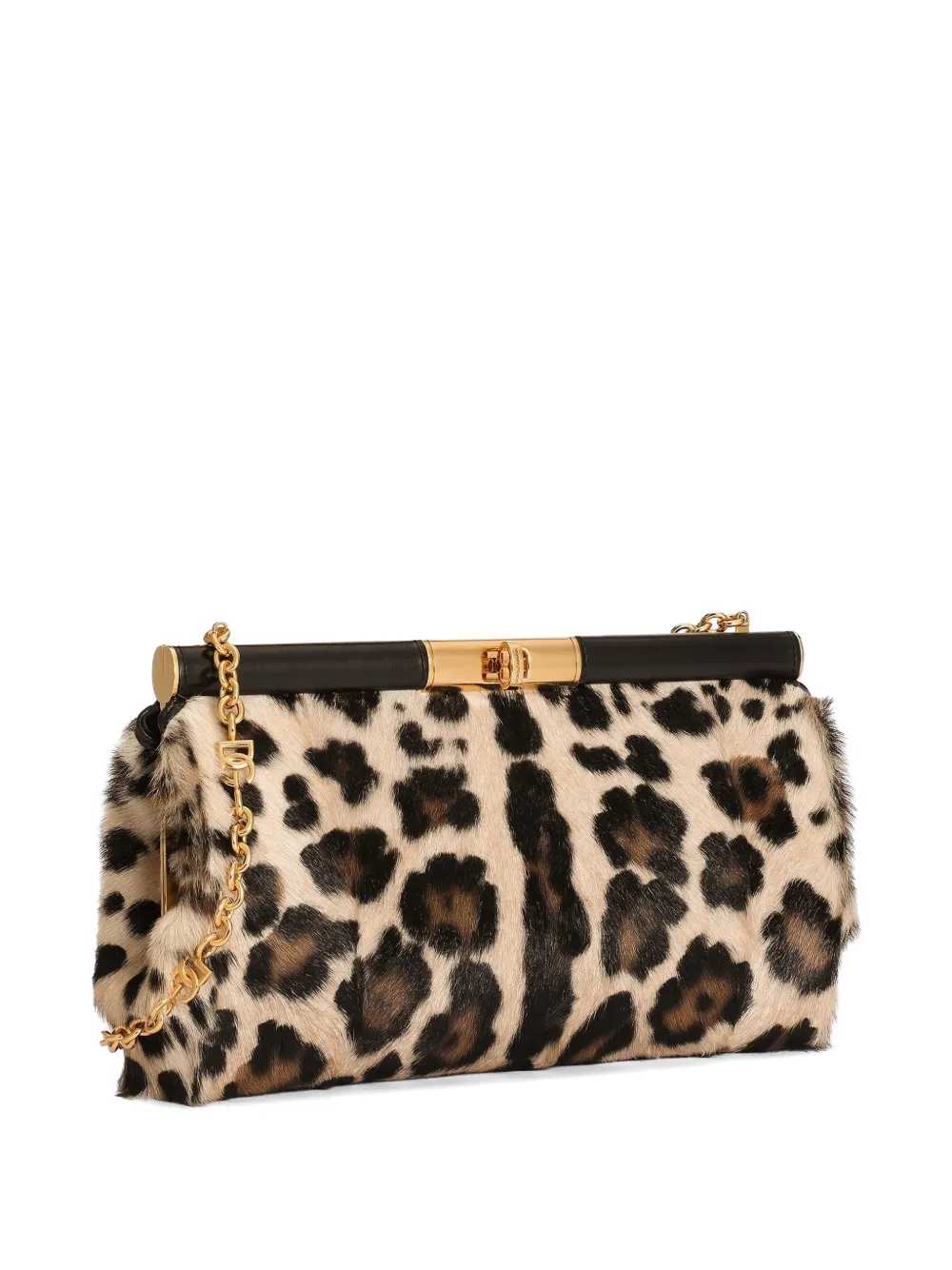 Dolce & Gabbana Women Marlene Leopard Print Goatskin Shoulder Bag DOLCE & GABBANA