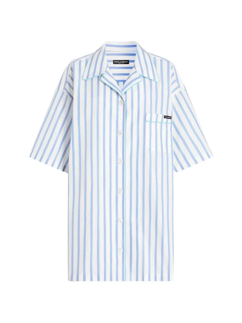 Dolce & Gabbana Women Striped Shirt With Chest Pocket DOLCE & GABBANA