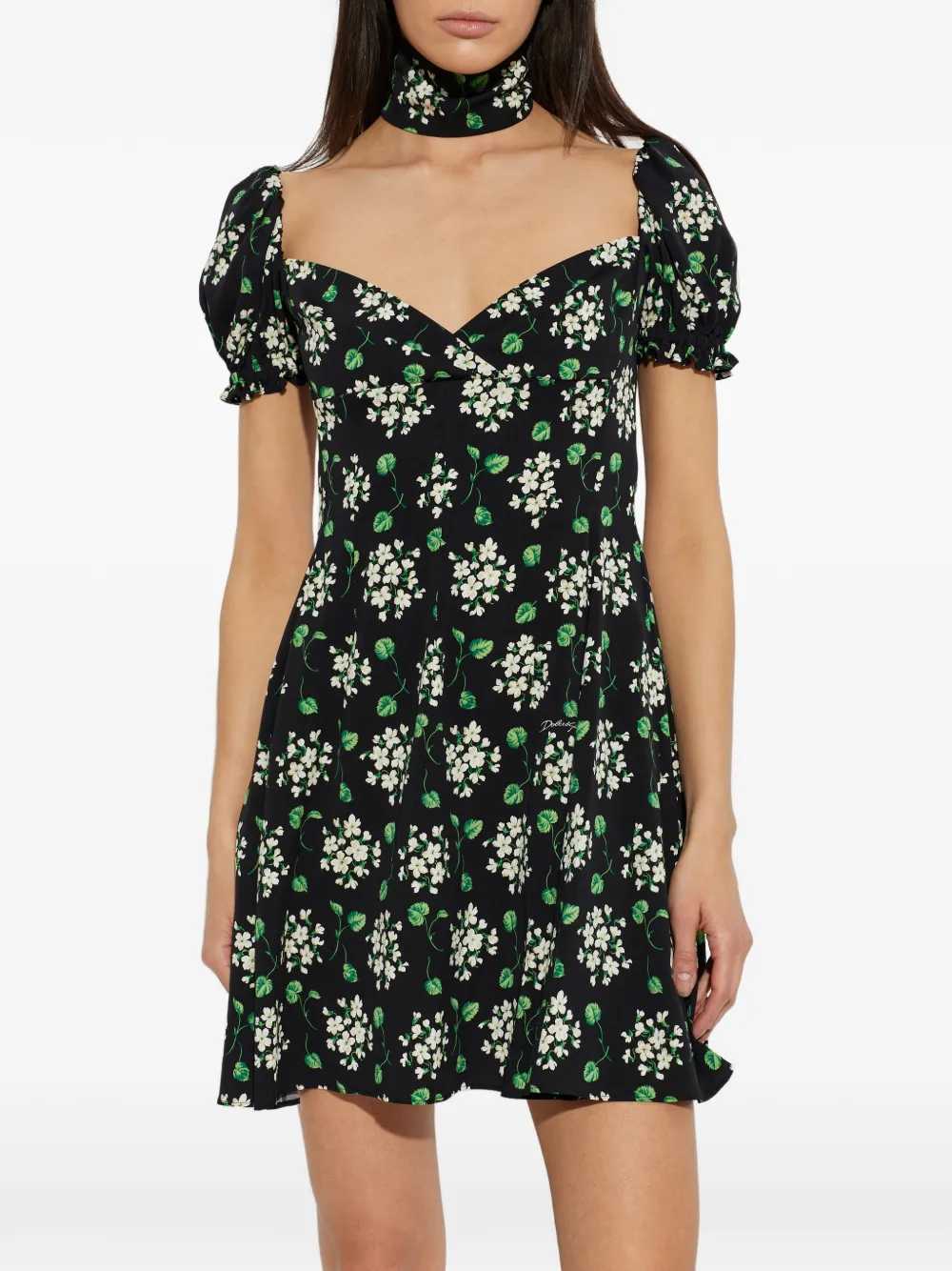 Dolce & Gabbana Women Floral Mini Dress With Puff Sleeves DOLCE & GABBANA